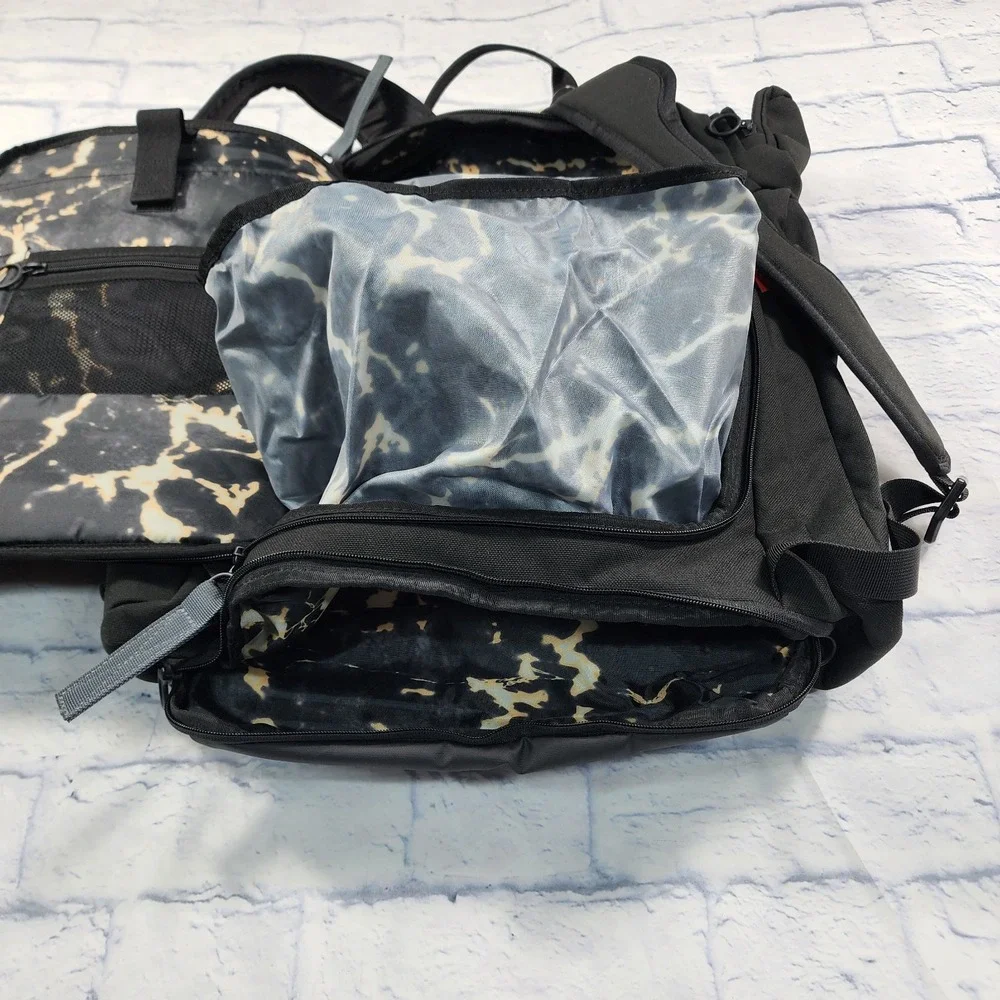 Under Armour UA Project Rock Duffle Backpack Bag Black Gold Gym 1376459-002 WWE